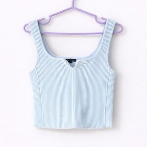 Dynamite - Light Blue Ribbed Tank Top